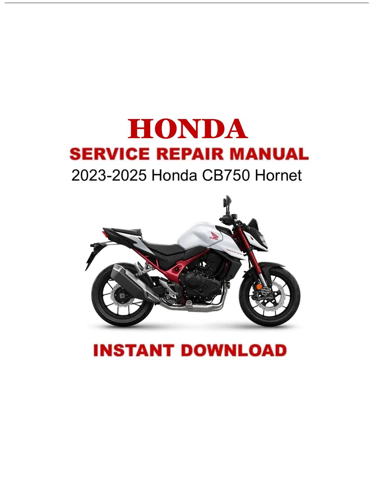 HONDA CB750 HORNET サービスマニュアル 2023-2025 Honda CB750 Hornet Service Repair Manual - Etsy