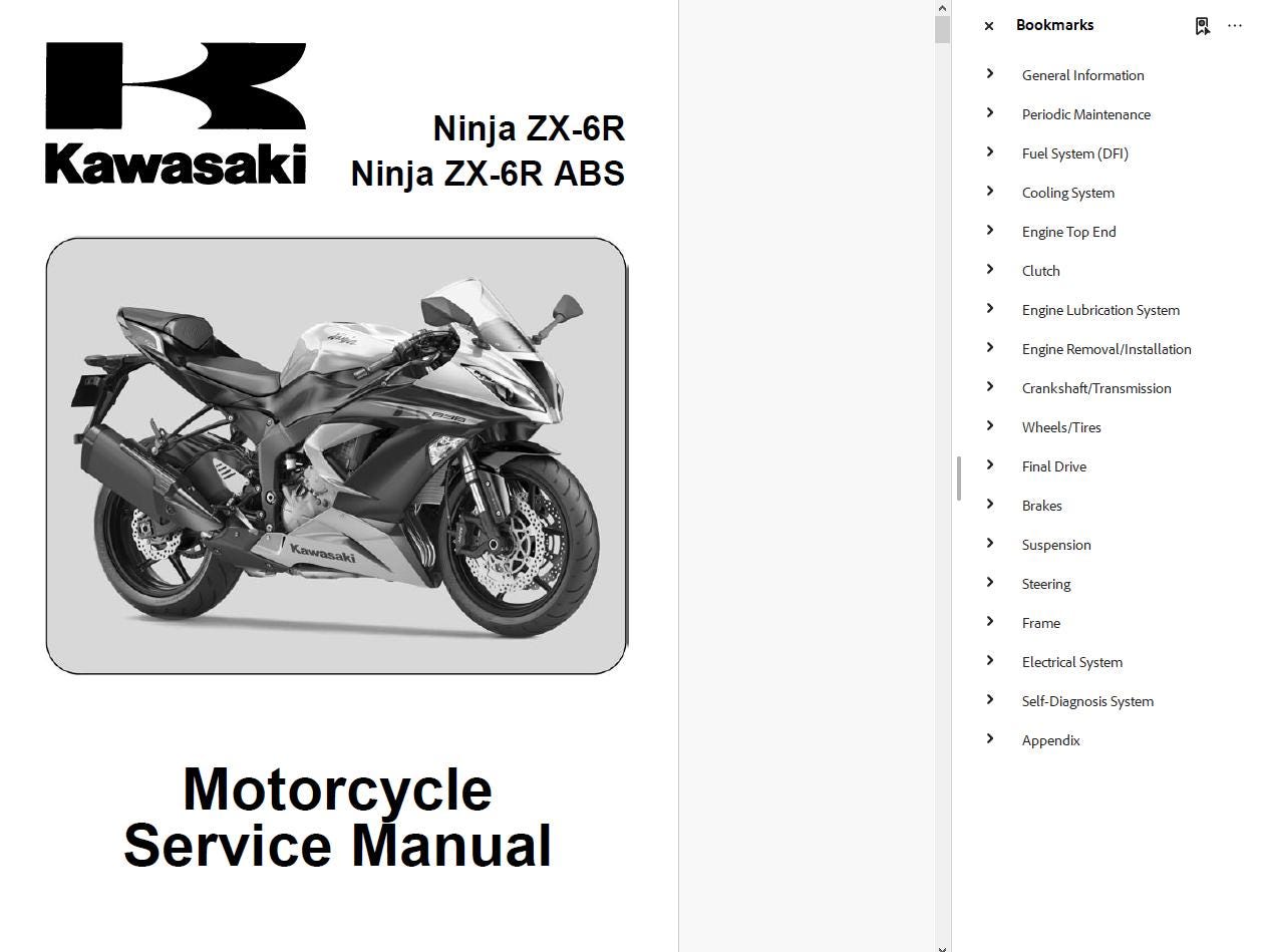 2013-2015 Kawasaki Ninja ZX-6R Service Repair Workshop