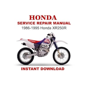 1986-1995 Honda XR250R Service Repair Workshop Manual