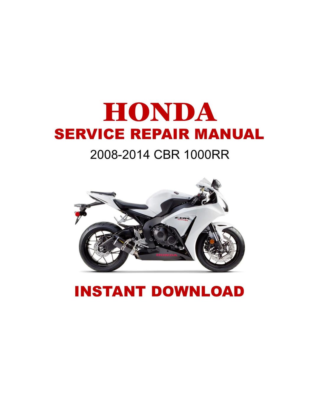 2008-2014 Honda CBR 1000RR Service Repair Workshop Manual - Etsy