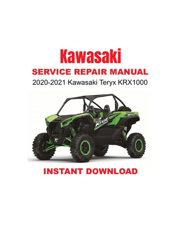 2020-2021 Kawasaki Teryx KRX 1000 Service Repair Manual - Etsy