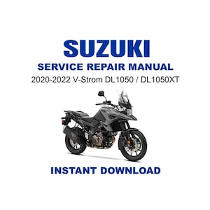 2020-2022 Suzuki V-Strom DL1050 / DL1050XT Service Repair Workshop Manual