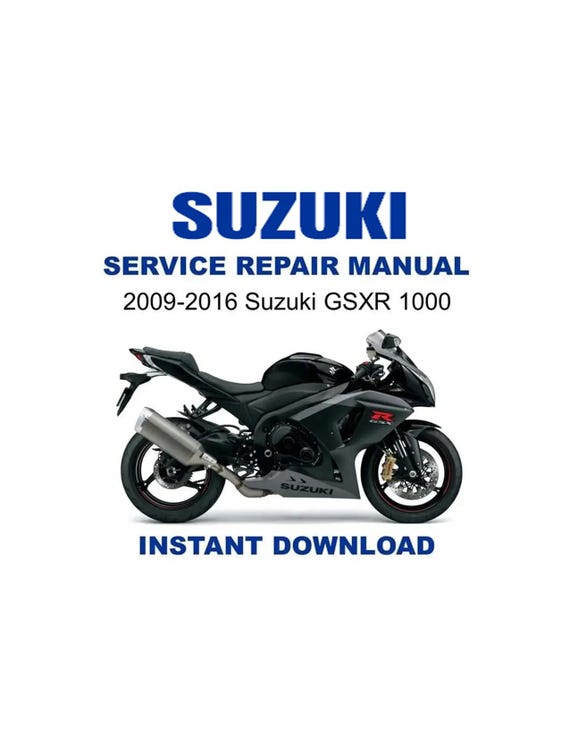 Manuale di officina e riparazione Suzuki GSXR 1000 2009-2016