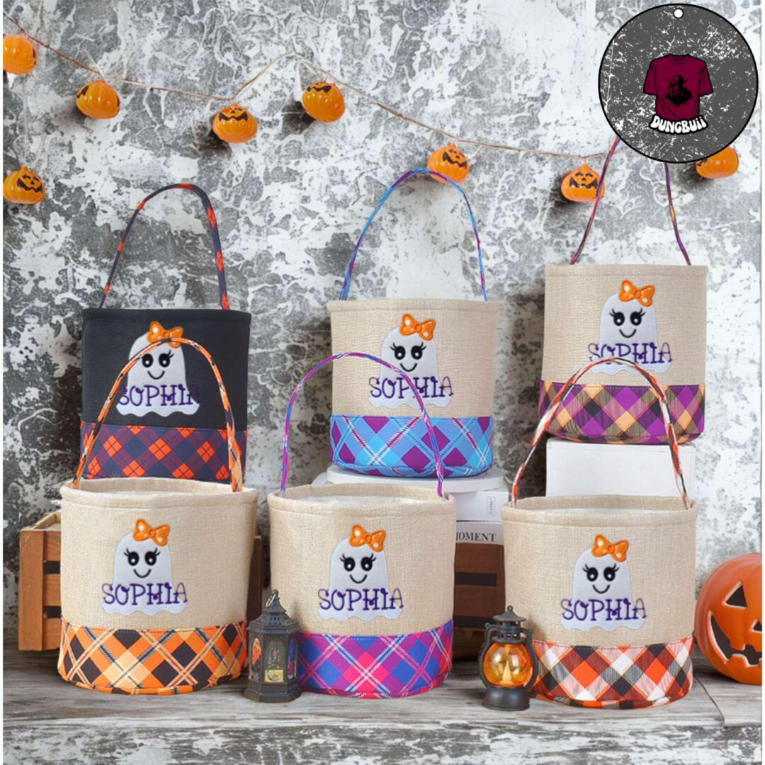 2025 Halloween Candy Baskets, Trick or Treat Halloween Buckets for Kids ...