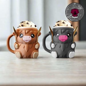 Highland Cow Ice Cream Pint, Ice cream holder, Highland Cow Ice Pint Holder