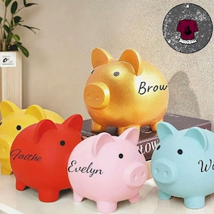 Personalized big piggy bank, piggy bank for kids, Custom name Piggy Bank, Gifts for Kids, Birthday Gifts, Baby Shower Gift