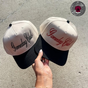 Gameday Club Two-Toned Trucker Hat, Embroidered Game Day Hat,  Sports Trucker Hat