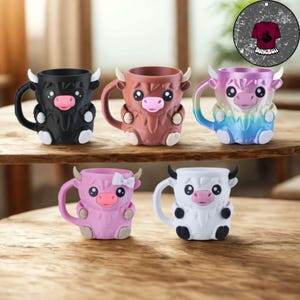Highland Cow Ice Cream Pint, Ice cream holder, Highland Cow Ice Pint Holder