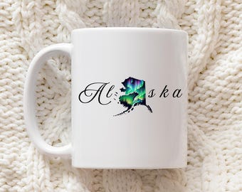 Alaska Aurora Borealis Ceramic Mug - Coffee Lover Gift (11oz 15oz)