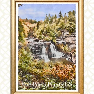 Landscape Watercolor - Blackwater Falls 1