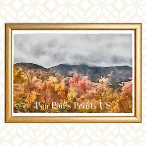 Landscape Watercolor - White Mountains 2