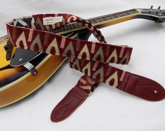 Mandolin or Small (1.5" wide) Guitar Strap by Martha Crow