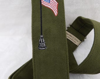 American Flag 2" Guitar Strap by Martha Crow