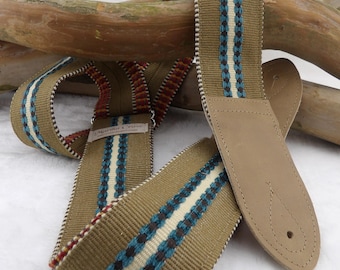 Handcrafted Guitar Strap. Two inches wide and adjustable