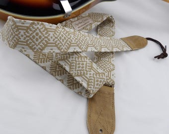 Mandolin or Small (1.5" wide) Guitar Strap by Martha Crow