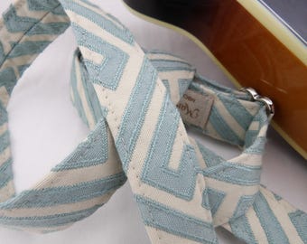 Baby Blue Mandolin or Ukulele Strap Handmade