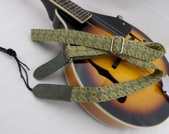 Go Green! Mandolin or Ukulele Strap Handmade