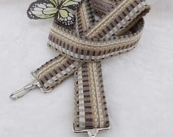 Handmade Banjo Strap with metal clip ends by Martha Crow
