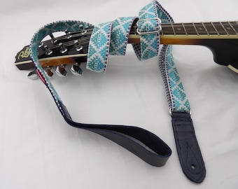 Turquoise Beauty, F-5 Style Mandolin Strap