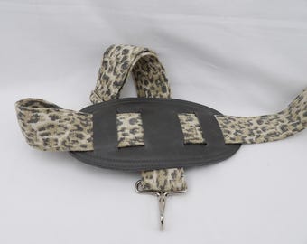 Dark Grey Leather Shoulder Pad by Martha Crow