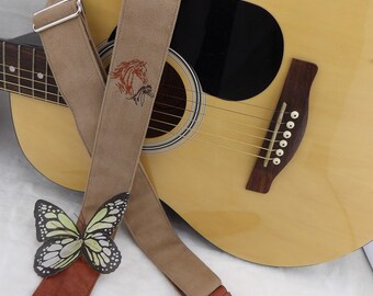Embroidered With Horses, 2" Guitar Strap by Martha Crow
