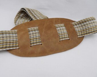 Camel Tan Leather Shoulder Pad by Martha Crow