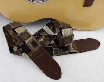 Brown on Brown, 2" Guitar Strap by Martha Crow