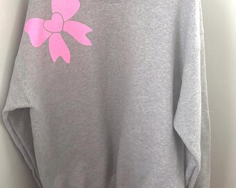 Customized Bow and Heart Sweatshirt