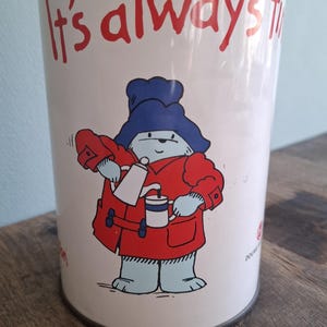 Vintage Paddington Tin | Collectors Item | Douwe Egberts | Retro Storage Tin | Paddington Bear