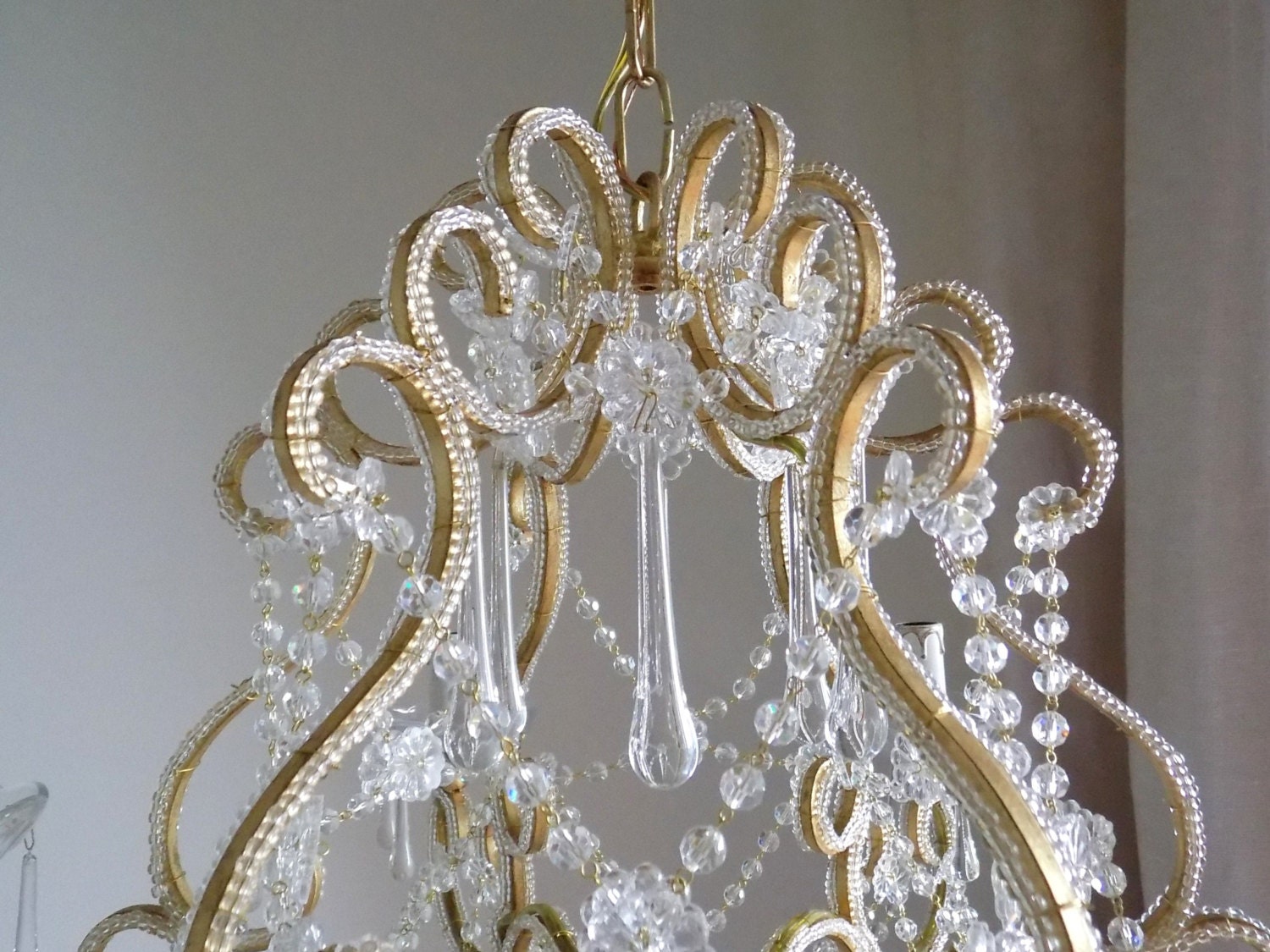 Beaded on sale crystal chandelier