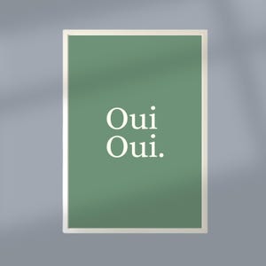 Oui Oui Bathroom Print, Minimalist Wall Art Print – French Quote Poster, Modern Typography Decor, Neutral Aesthetic Art, A3-A5 & Digital