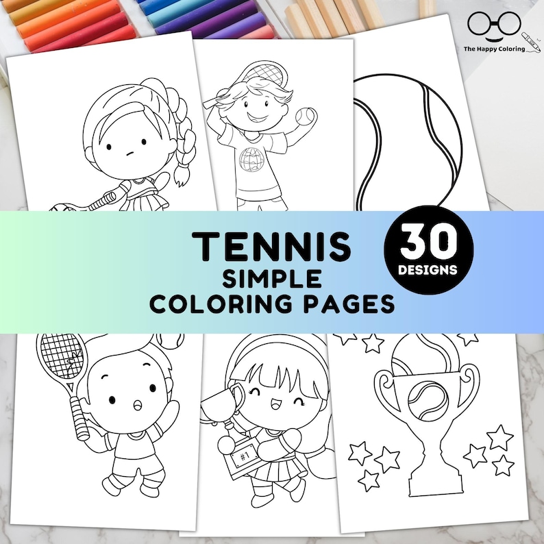 Tennis Coloring Pages | 30 Printable Sports-themed Sheets for Kids ...