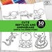 Cute Reptiles and Amphibians Coloring Pages | 30 Printable Animal ...