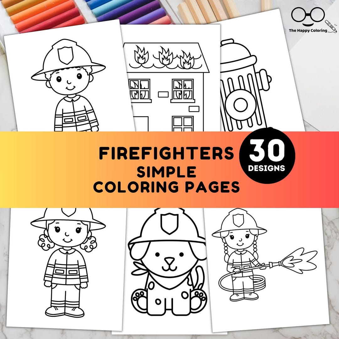 Firefighter Coloring Pages for Kids | 30 Printable Sheets | Fireman ...