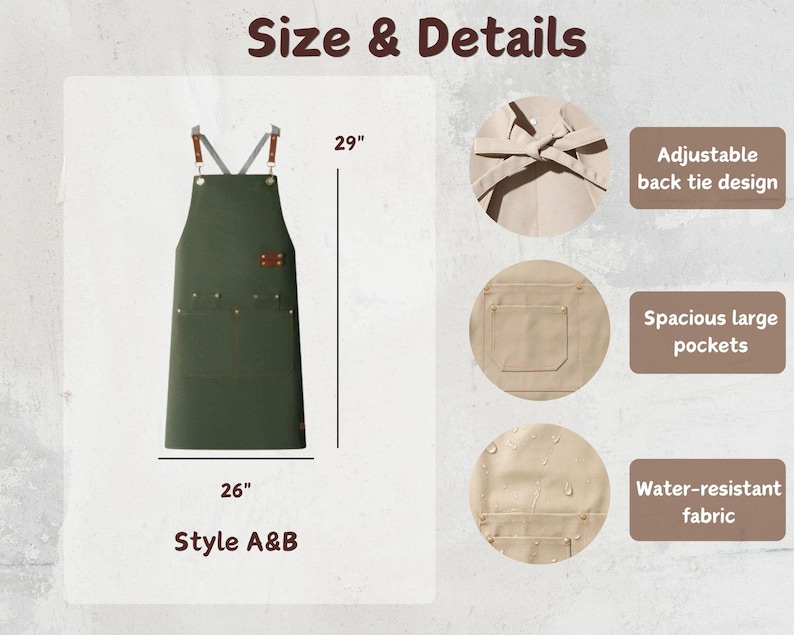 Personalized Hand Embroidered Apron,Custom Kitchen Apron,Embroidered with Name or Logo,Thoughtful Gift for Family or Friends image 7