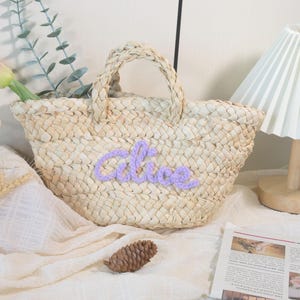 Straw Bridesmaid Handbag Personalized, Beach Bag Custom, Bridesmaid Gifts Baskets, Summer Wedding Gift Bags, Bachelorette Party Gifts Tote