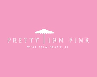 Premade logo - preppy logo, property logo, beach house logo, boutique logo, coastal logo, rental property logo, airbnb logo, preppy coastal