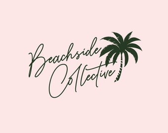 Premade logo - preppy logo, property logo, beach house logo, boutique logo, coastal logo, rental property logo, airbnb logo, tropical logo