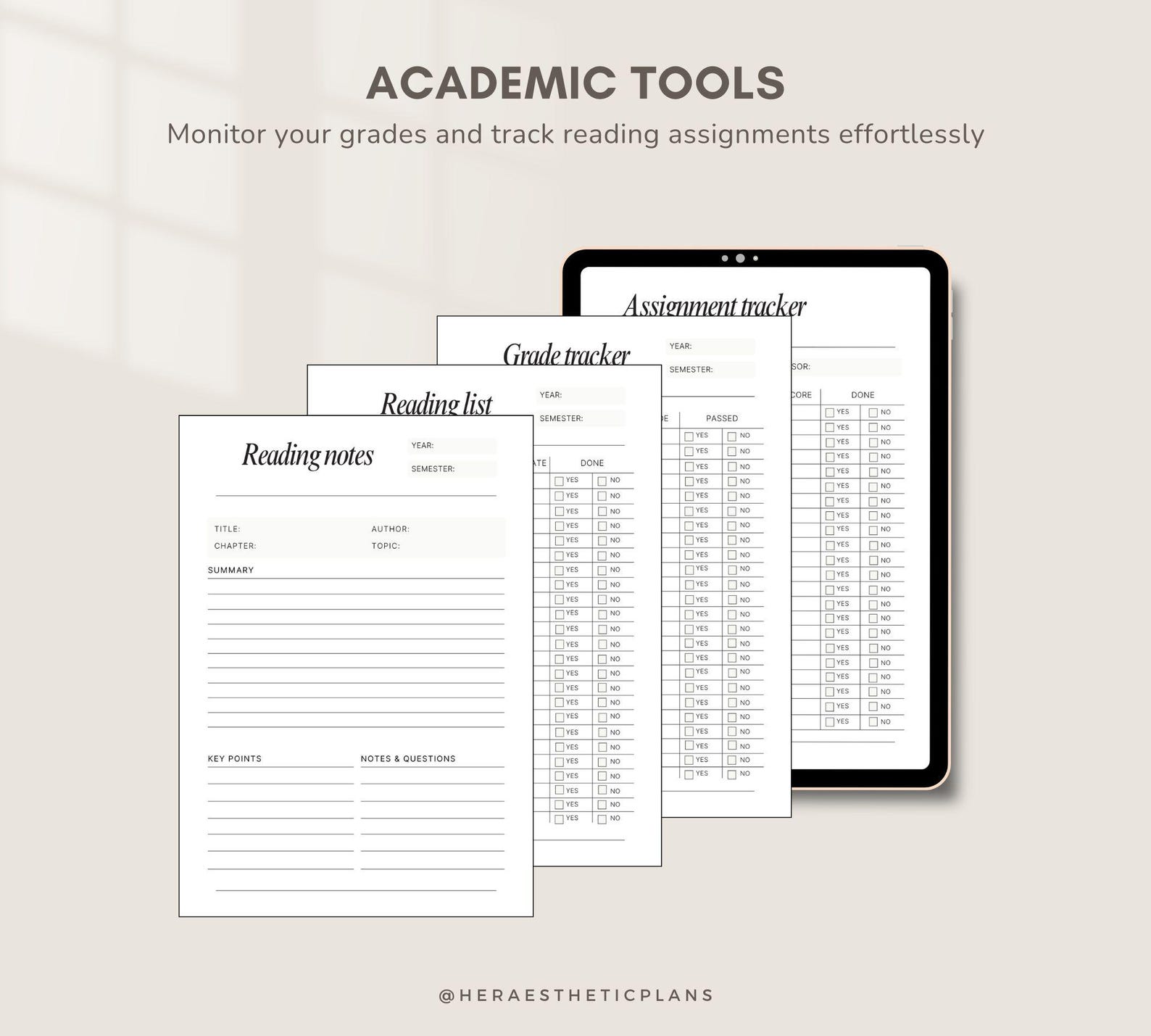 Digital Student Planner Academic Diary 2025-2026 All in One University ...