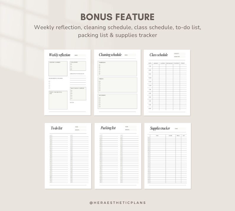 Digital Student Planner Academic Diary 2025-2026 All in One University ...