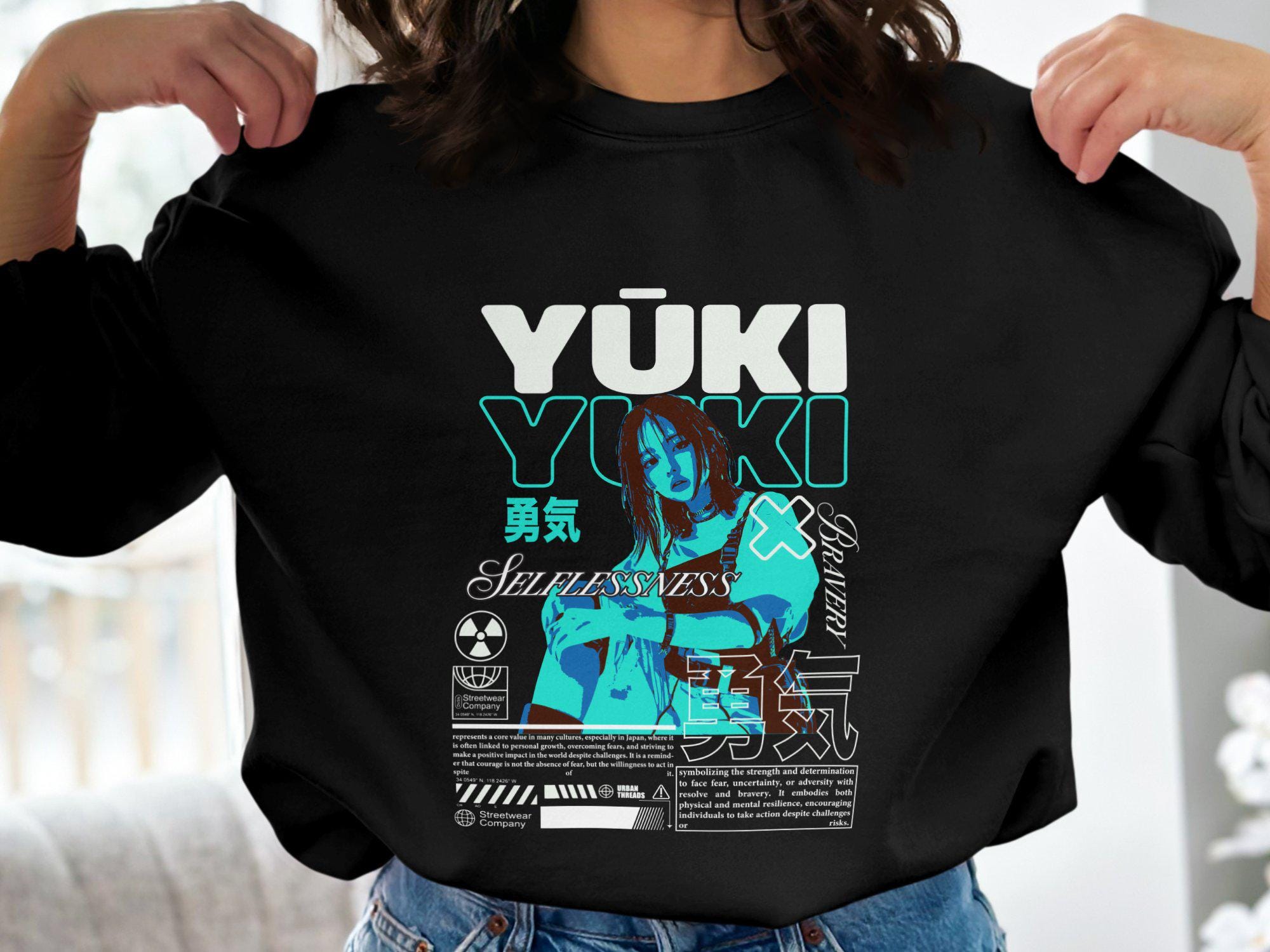 Japanese Streetwear Art Print, Yuki Digital Poster, Urban Style