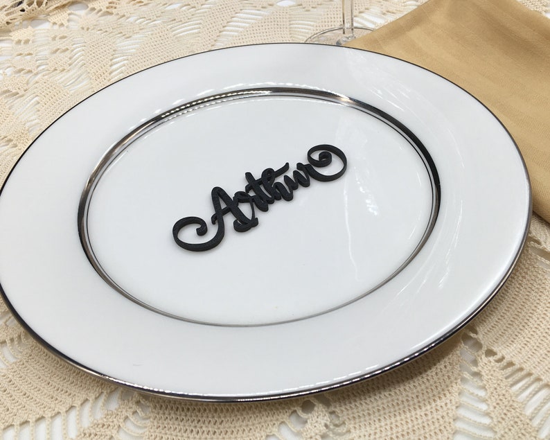 Personalized Wooden Name Tags Wedding Place Seating Signs Etsy