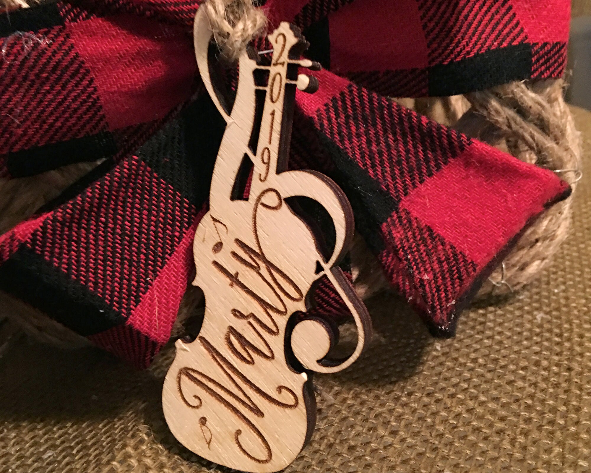 Engraved Music Instrument Christmas Ornament House Warming | Etsy
