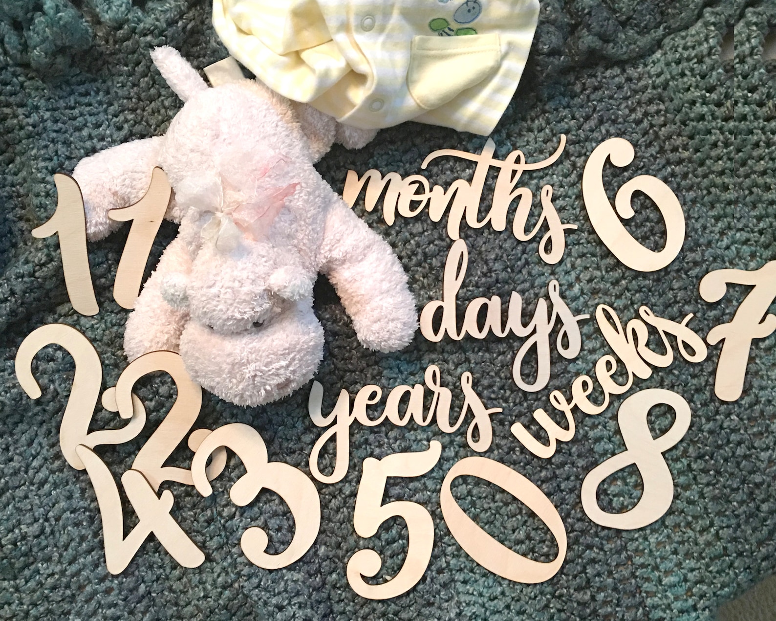 Monthly Photo Props Numbers Baby Milestone Photo Prop Etsy