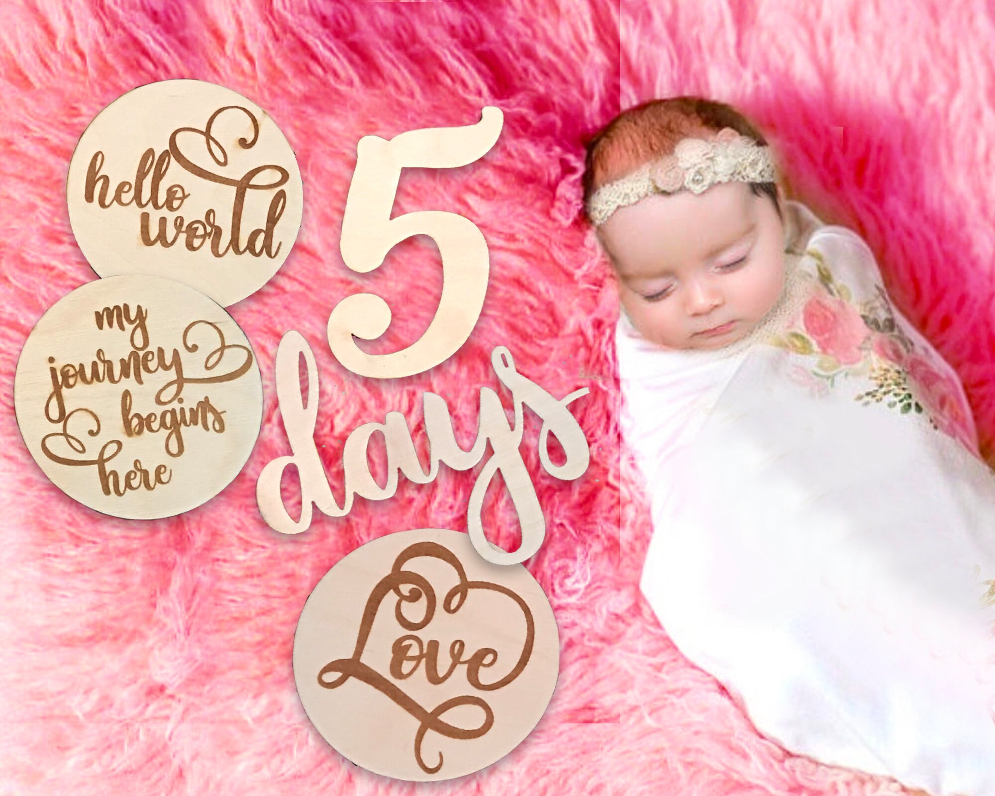 Monthly Photo Props Numbers Baby Milestone Photo Prop Etsy