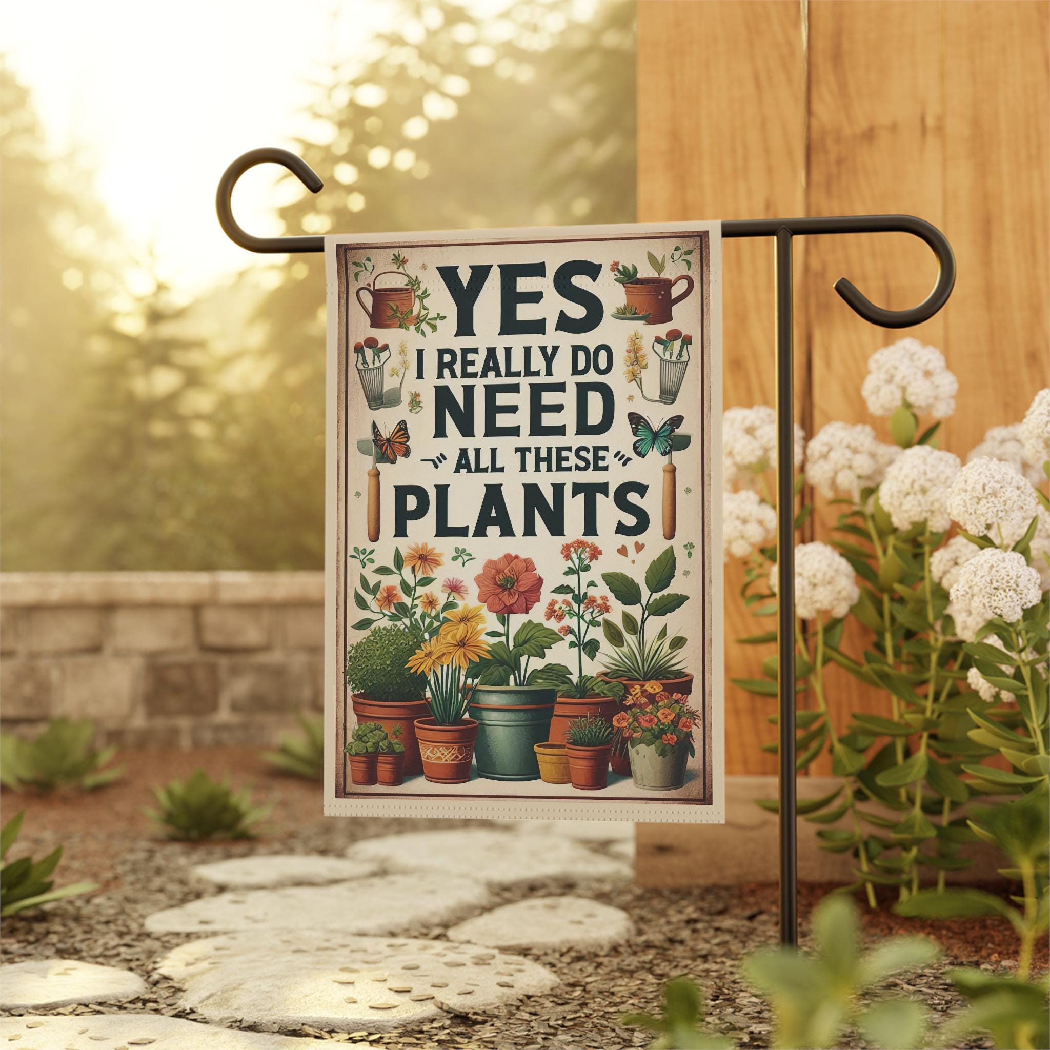 Funny Plant Lover Garden Flag, Whimsical Yard Decor - Etsy