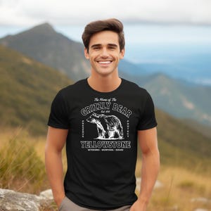 T-shirt Yellowstone Grizzly Bear, Nationaal Park T, Nationaal Park Yellowstone, shirt Yellowstone Park, shirt Yellowstone National Park, cadeau beer