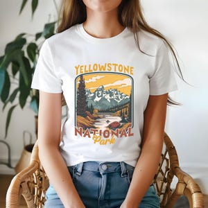 Yellowstone National Park T-Shirt Vintage Mountain Adventure Tee National Park Lover Gift Yellowstone Shirt Yellowstone National Park Shirt
