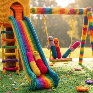 Knitted Bendable Gummy Worms