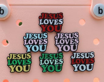 Jesus Loves You Bogg Bag, GoGo Tote Charm: Christian Faith Accessory